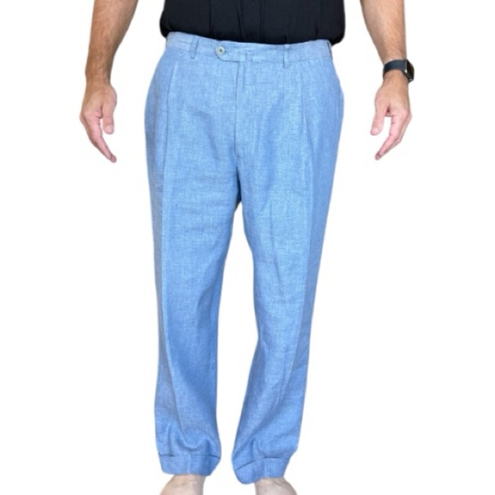 Ermenegildo Zegna Sky Blue Linen Pants